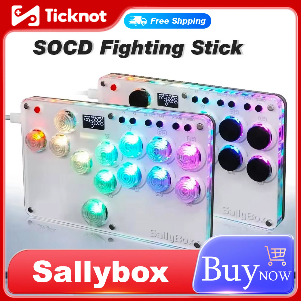 Arcade Fight Stick Hitbox Leverless - TicKnot Mini HitBox SOCD mücadele sopa