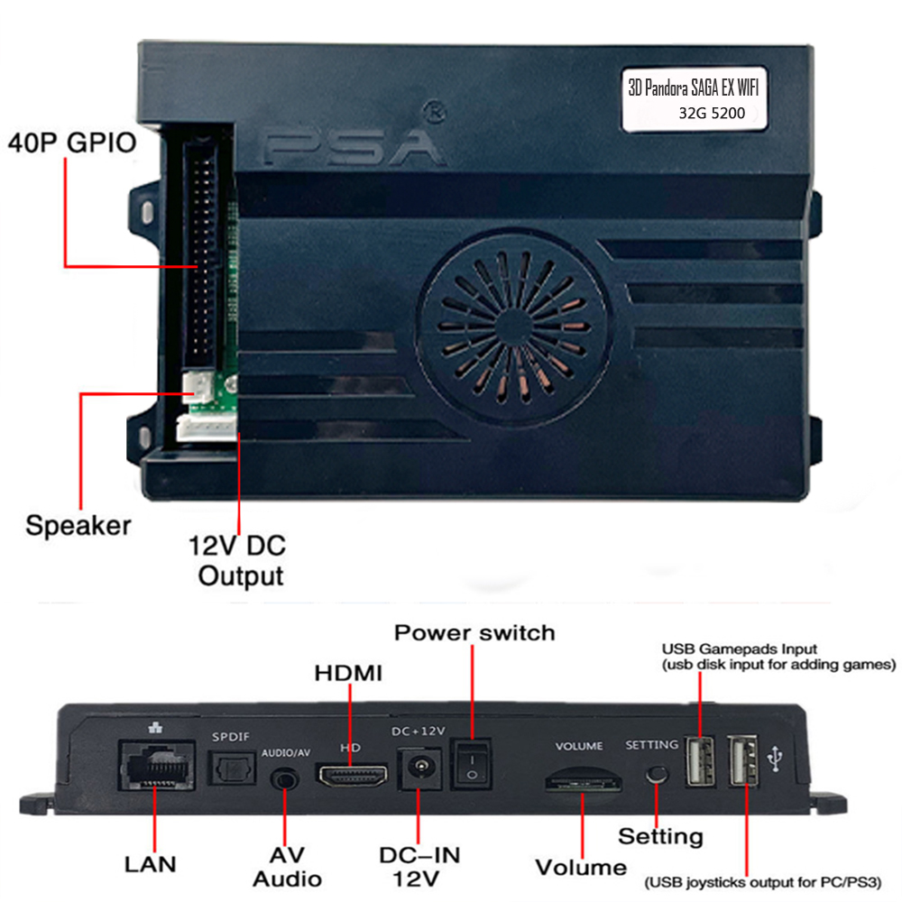 WiFi Market 2 Oyuncu 5200 in 1 - Arcade Cabinet Diy Kit 2 Player incelemesi ve fiyatı