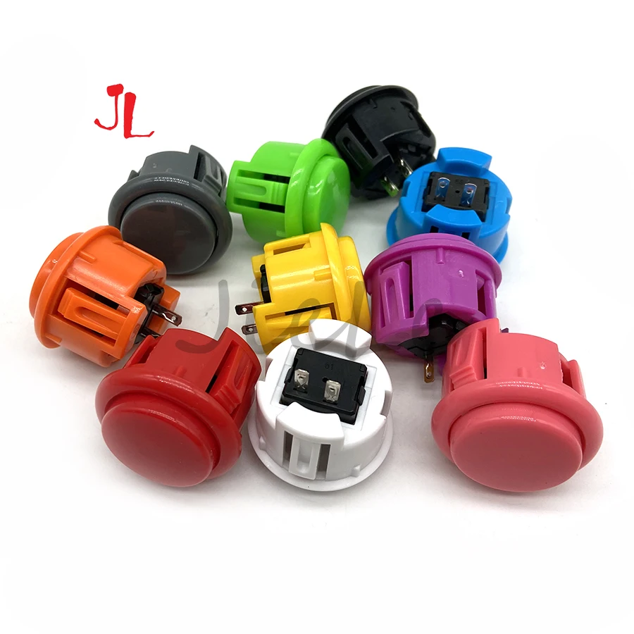 12 adet 24mm 30mm kopya Sanwa  - Arcade Buttons 24Mm 30Mm Snap In incelemesi ve fiyatı