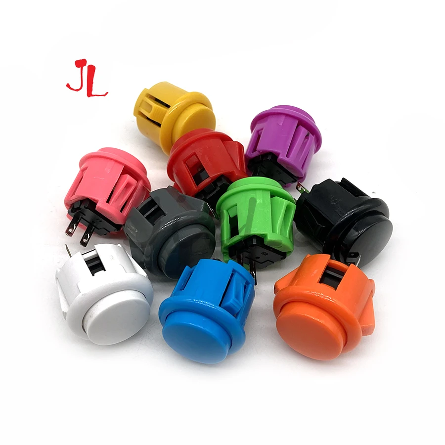 12 adet 24mm 30mm kopya Sanwa  - Arcade Buttons 24Mm 30Mm Snap In incelemesi ve fiyatı