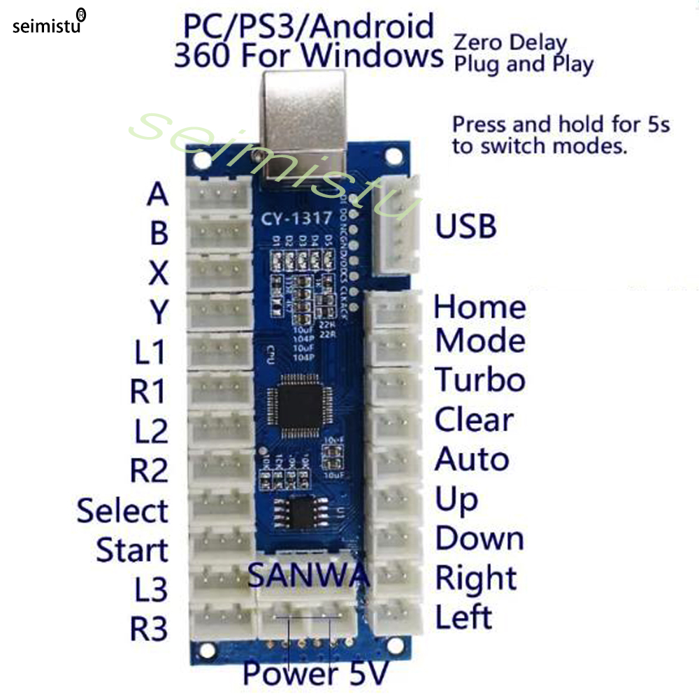 Joystick Kodlayıcı PCB Kartı U - Arcade Encoder Board Zero Delay Usb incelemesi ve fiyatı