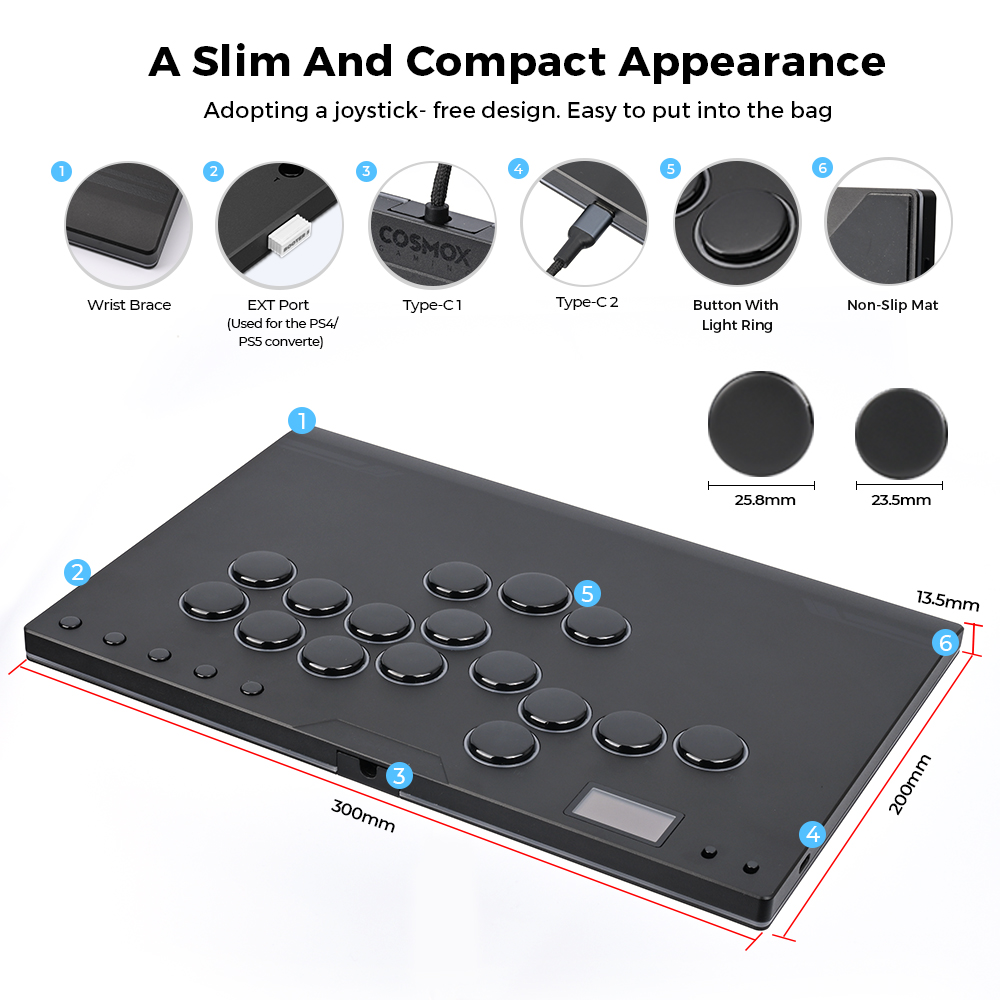 Haute42 M Gen2 Alüminyum Alaşı - Arcade Fight Stick Hitbox Leverless incelemesi ve fiyatı